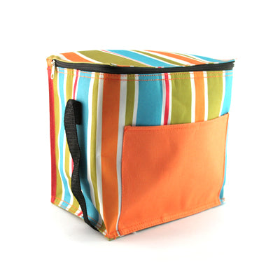 Striped Insulated Cooler Bag (Green)