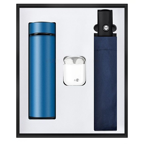 Umbrella, Vacuum Flask & Wireless Earphone Giftset
