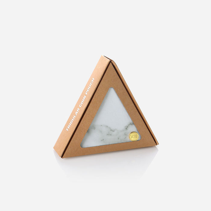 Trigular Coin Pouch - White
