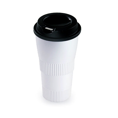 Spantex Coffee Cup With Lid (White)