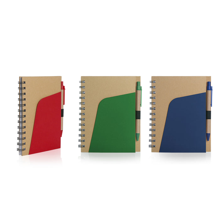 Eco-Friendly Notebook  Pen and Pocket