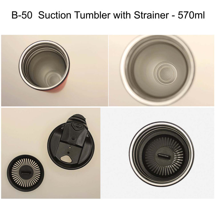 Suction Tumbler with Strainer
