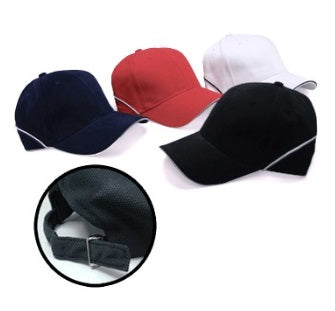 Brushed Cotton Cap w Piping,Sandwich,Silver Buckle-AP
