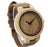 Bamboo Watch Quartz Real Leather Strap