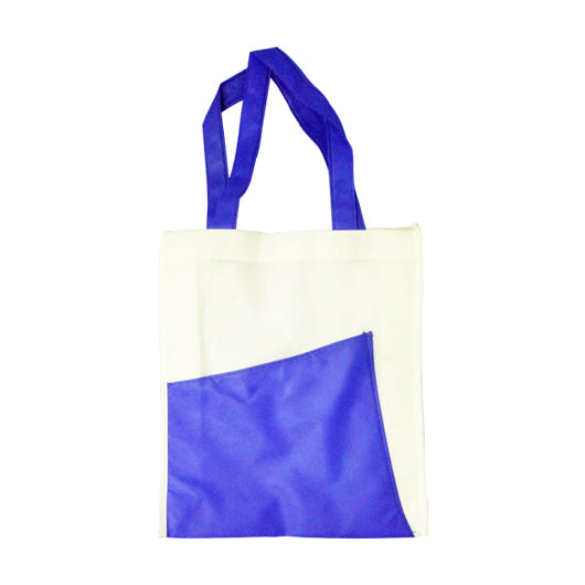 White A4 2-Tone Non-Woven Bag