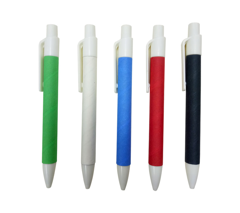 Recycled Pen with white clip (Black Ink)