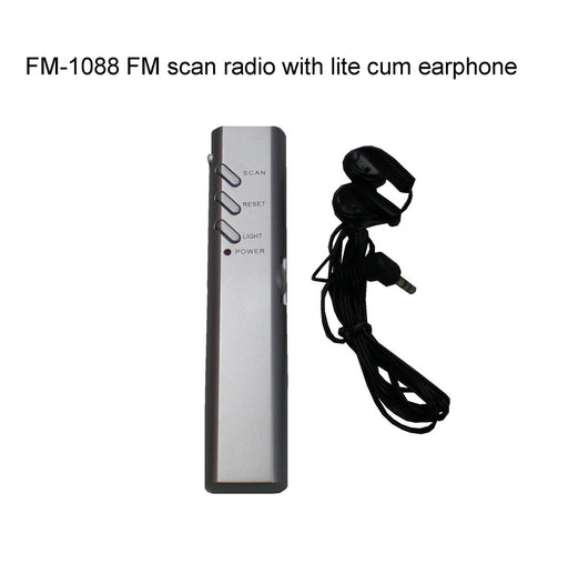 FM Scan Radio with Lite & Earphone
