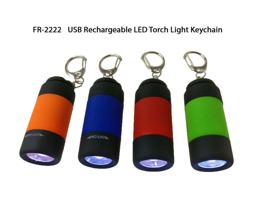 USB Rechargeable LED Torchlight Keychain