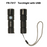 Torch light with USB rechargeable battery and strap