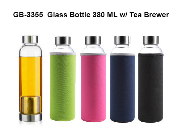 Glass Bottle with Tea Brewer