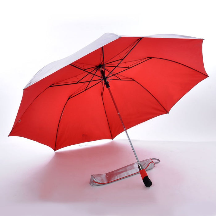 Two Fold Auto Open, UV Coated on Exterior Umbrella