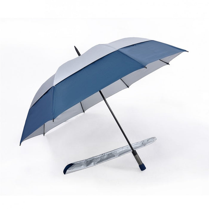 Popular Double Tiered. Auto Open, UV Coated, Windproof Golf Umbrella