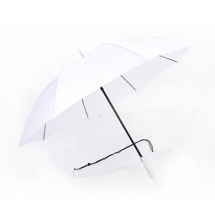 Double Tiered. Auto Open, Solid Color, Windproof Golf Umbrella