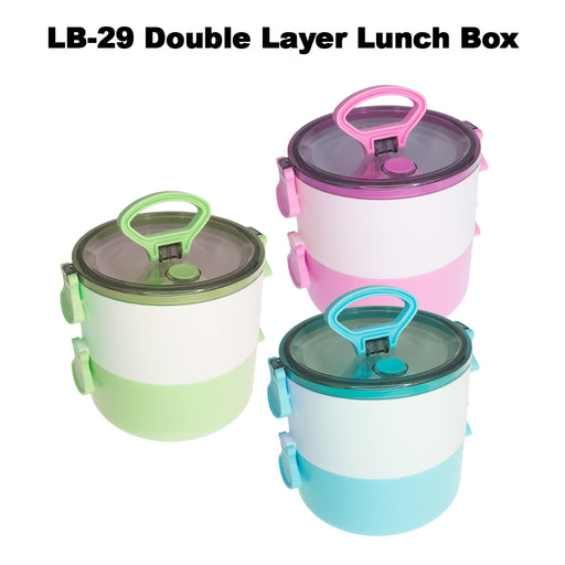Double Layer Lunch Box with Carry Handle