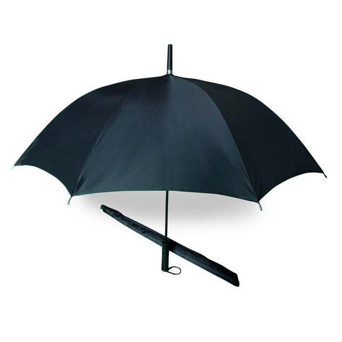 Black Straight Handle and Tip Umbrella