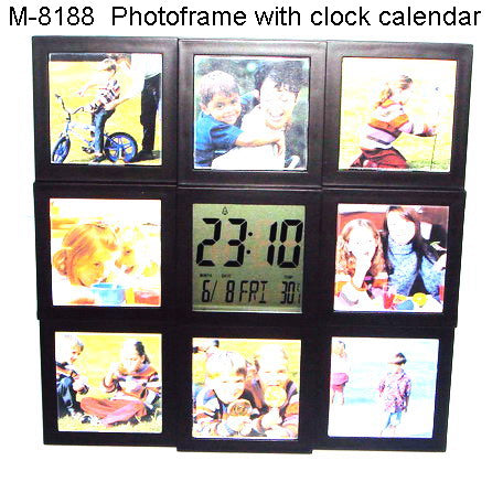 Photo Frame with Clock 3