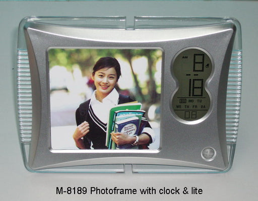 Photo Frame with Clock, Calendar & Lite