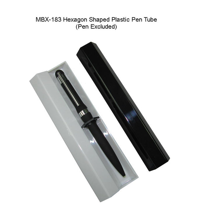 Hexagon Shaped Plastic Pen Tube