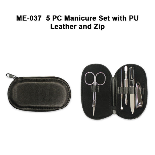Manicure Set with PU Leather and Zip
