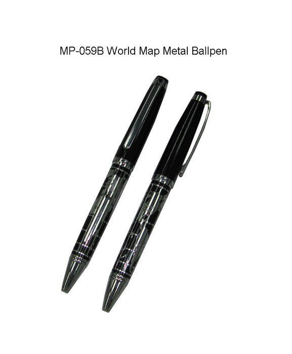 World Map Metal Ballpen