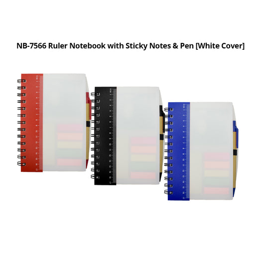 Ruler Notebook with Sticky Notes & Pen 1