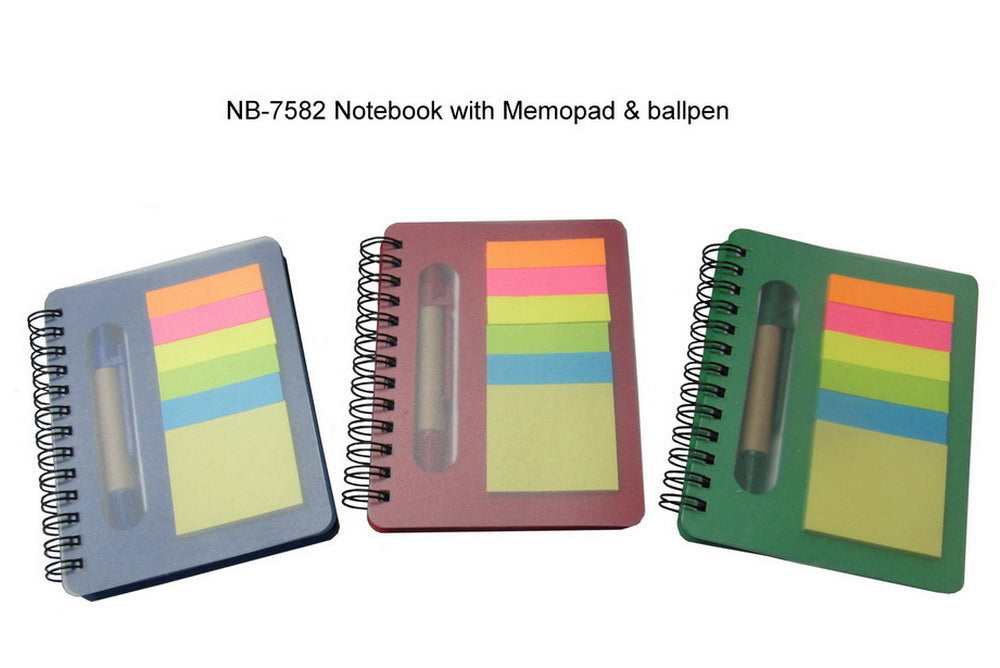 Notebook with memopad & ballpen