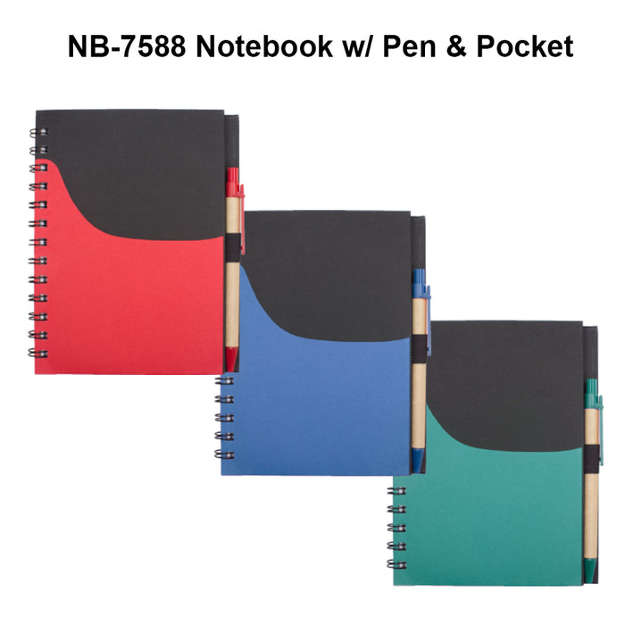 Notebook with Pen & Pocket