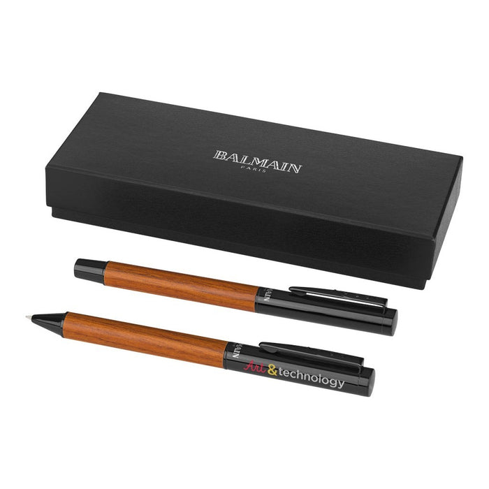 Woodgrain Duo Pen Set