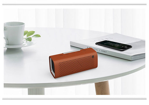 Mini Wireless Leather Bluetooth Twin Speaker