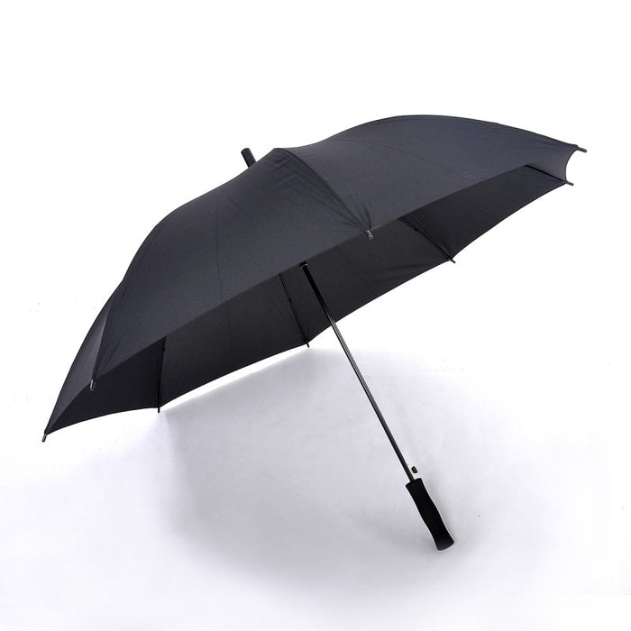 Full Black Straight Handle Umbrella