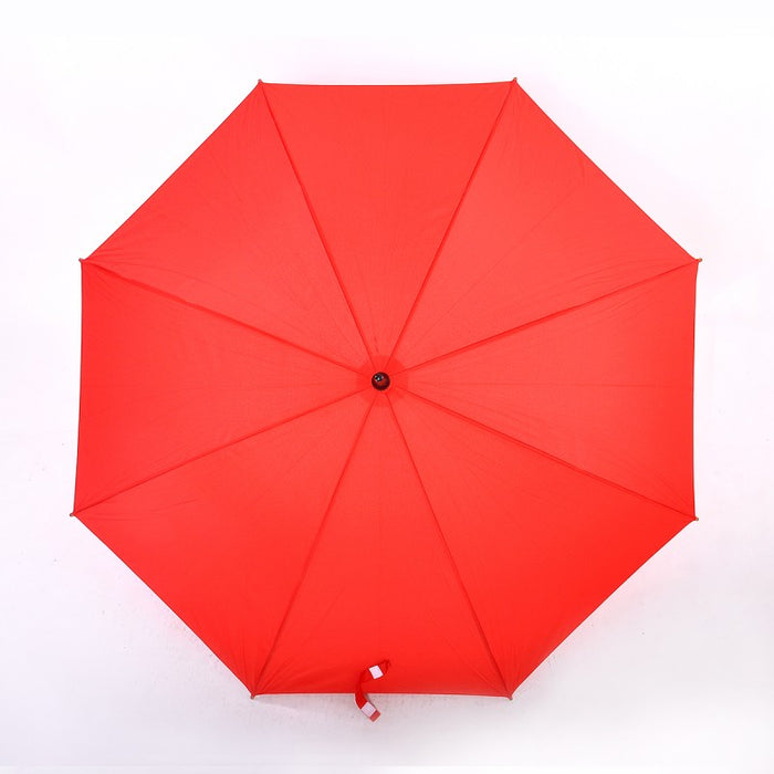 Real Wooden Shaft and Handle Extra Long Umbrella